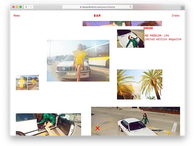 BAM Project Pages cologne cursor interaction grid modular system photography web