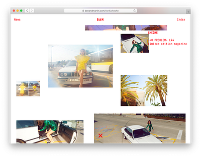 BAM Project Pages cologne cursor interaction grid modular system photography web