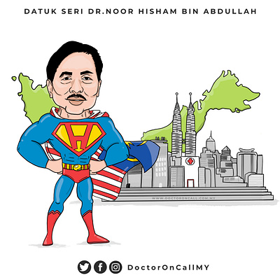 Datuk Seri Dr. Noor Hisham illustration datuk seri dr noor hisham illustration malaysia