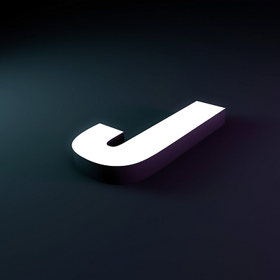 Letter J 3d 3d artist abstract alphabet logo branding icon typography vector