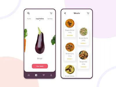 Recipe App Design food food and drink food app food illustration foodie online food online recipe online store recipe recipe app recipes vegetable vegetables
