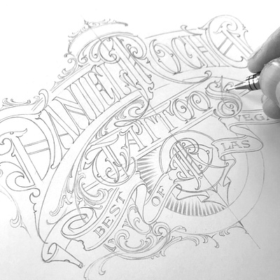 Daniel Rocha - sketch hand lettering logotype schmetzer sketch typography