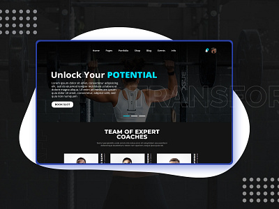 Fitness Website Design banner branding fitness gym heathy illustration photoshop typography