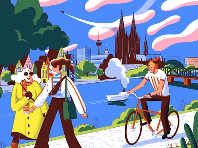 Cologne \ Köln \ Kölle character city cologne illustration köln