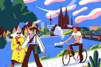 Cologne \ Köln \ Kölle character city cologne illustration köln