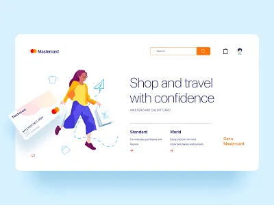 Mastercard event landing page02 branding illustration ui web design 应用界面设计