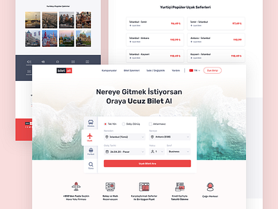 Biletall.com - Home Page booking clean ui design redesign redesign concept ui ux web web design