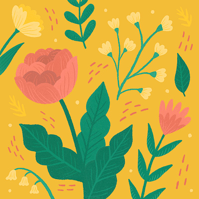 Spring time flowers art drawing flowers illustration nature procreate procreate art