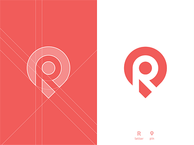 Location map pin pointer + R, PR letter mark monogram, logo icon a b c d e f g h i j k l m app icon clever smart modern for sale for sale unused buy grid layout icon letter mark letter r lettermark location pin logo design logomark monogram n o p q r s t u v w x y z negative space pr r symbol tracking app