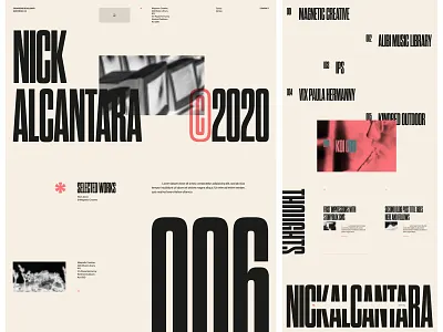 N.ALCANTARA_v20 black and white design developer editorial exploded grid exploration fragment grid layout outside the box portfolio rat salmon typography ui ux web design