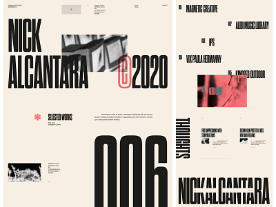 N.ALCANTARA_v20 black and white design developer editorial exploded grid exploration fragment grid layout outside the box portfolio rat salmon typography ui ux web design