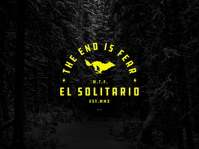 El Solitario II bolt motorcycle typography wolf