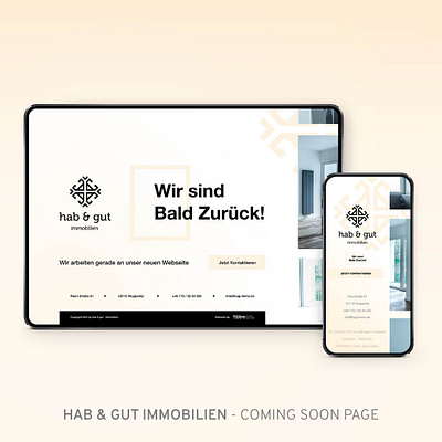 Hab & Gut Immobilien - prepage design & code countdown gold immo immobilien offline prepage responsive webdesign website yellow