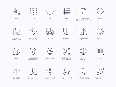 Forto Iconography abstract icons agrib branding branding and identity custom icon set custom icons forto geometric icon design icon designer icon set iconography icons line line art line icons literal icons logistics shipping icons ui icons