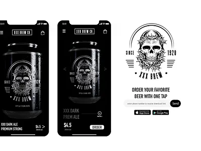 XXX BREW App Concept adobeillustrator adobephotoshop adobexd beer iphonex mobile ui mobileapp mobileappdesign