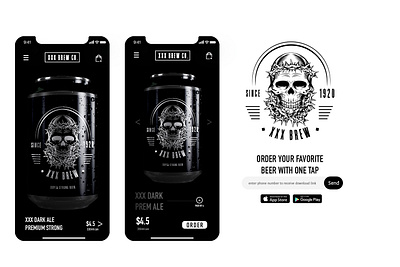 XXX BREW App Concept adobeillustrator adobephotoshop adobexd beer iphonex mobile ui mobileapp mobileappdesign