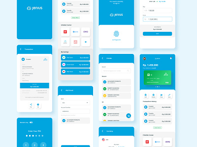 UI Map Jenius Mobile Banking App app app design bank concept design flat minimal rebranding ui ux vector