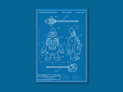 Funzo Blueprint art blueprint design fanart funzo illustration theme thesimpsons toy