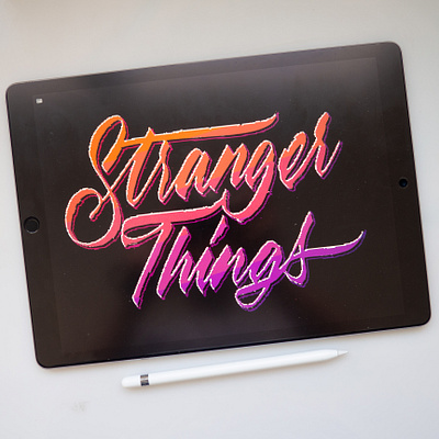 8bit Things branding design graphic illustration lettering logo stranger things type typo typography