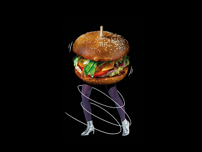 Mixed media collage food hotel illustration people photography photoshop playful