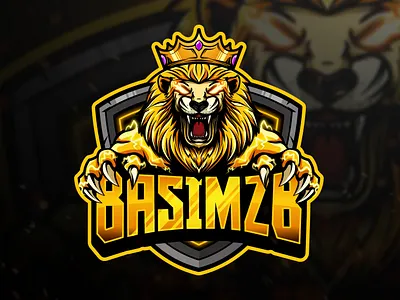 Esport Logo "BASIMZB" branding commision work e sport e sports esport esport logo esportlogo esports esports mascot lion logo logodesign mascotlogo sport sports vector