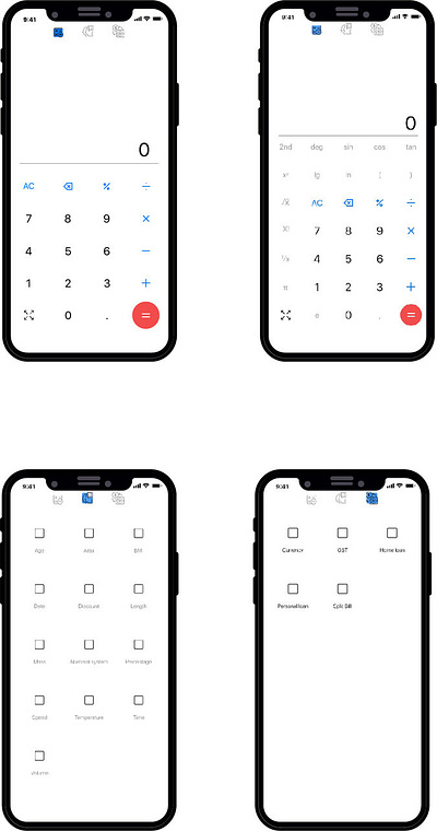 Calculator Interface - Daily UI 004 app illustration ui