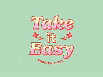 Take it Easy custom typography design illustration t shirt t shirt design typography vector vector illustration