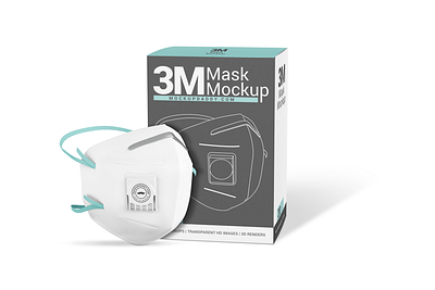 3M Medical Mask PSD Mockup branding corona mask mockup corona mockup coronavirus face mask mockup mask mockup medical mask mockup mockup n95 mask mockup psd mask mockup realistic mask mockup