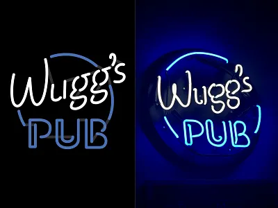 Wugg's Pub Neon Sign bar signage neon sign pub