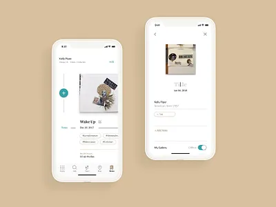 Museum/ Art Journaling UI design iphonex ui