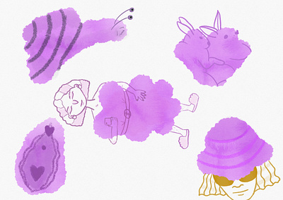 Art challenge purple adobe photoshop animal illustration artchallenge boy challenge clitoris digital illustration girl illustration imaginationchallenge ipad pro ipadpro purple rabbits snail violet vulva wacom intuos
