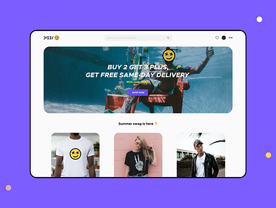 Dizzy - Online fashion store clothing design ecommerce fashion icon online store trending ui