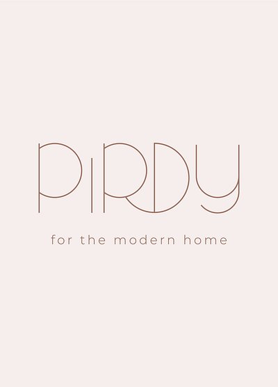 Logo Design - Pirdy, Modern Home Goods brand identity branding branding concept branding design communication design design feminine feminine logo flat graphic design identity design ligature ligatures logo logo design logotype minimal typography vector visual design