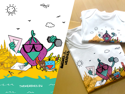 Birdies Nerdies T-shirt & Onesie Design birdie birdies character character design children illustrations design graphic design illustration kids illustration tshirt tshirt design