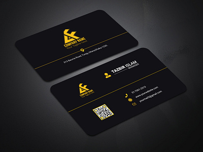 Black Business card design adobe illustrator adobe photoshop brand identity business card design business template free download mockup modern design personal identity unique design visitingcard