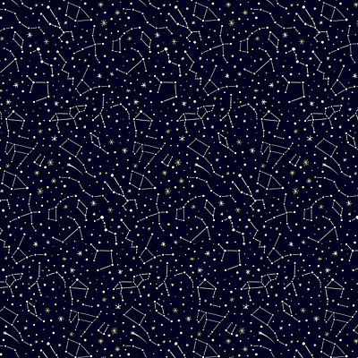 Constellations astronomy constellation digital illustration illustration procreate repeat pattern sky space stars surface design surface pattern