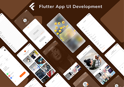 Flutter Front End UI android app android app design brand design flutter flutter developers flutter ui front end illustration ios app ios design mobile app social app design ui design uiux uiuxdesign ux design