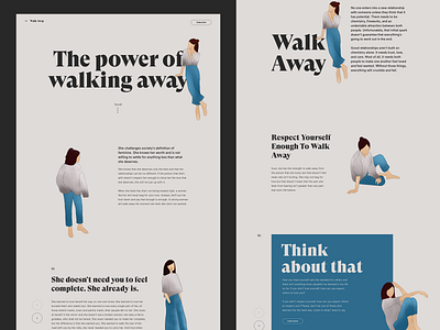 The power of walking away. clean design digital art digitalillustration illustration minimalism ui web webdesign website