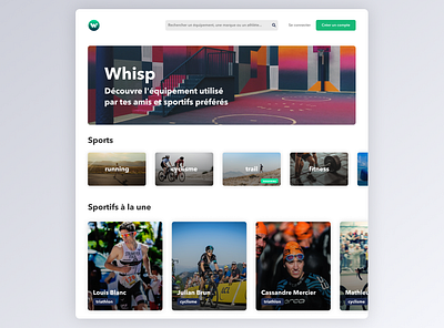 Whisp Sports Website Design ecommerce social sport website