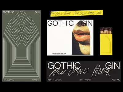 Gin Branding pt 1 alcohol branding alcohol packaging arches branding branding design cpg gin gothic identity label label design packaging