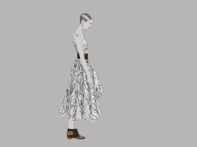 Alexander McQueen 01 alexander mcqueen character costume fashion fashion illustration illustration illustrator line art portrait