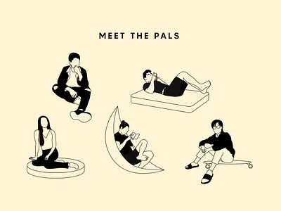 Meet the Pals brand brand identity branding design illustration illustrator pals personalized quarantine social distancing