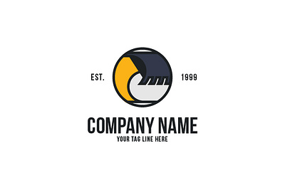 minimalist contructor logo concept branding contruction design flat illustration logo logodesign logotype vector yellow