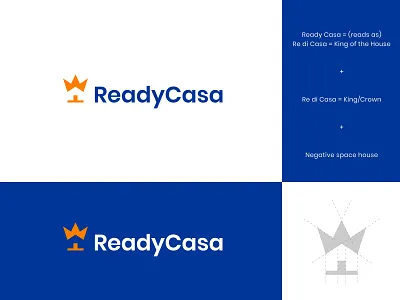 Ready Casa Logo & Identity 4 abstract arrow brand identity casa home house logo logo design modern ready real estate renovation trowel work