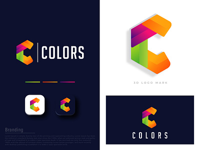 COLORS brand classy creative emblem favicon gradient icon identity logo logotype minimalist minimalist logo modern professional simple simple logo text textual typography