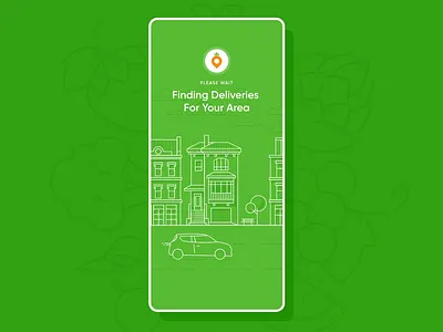 Grubbage :: Loading Animation adobe xd animation app car delivery driver eat food gig green loading loading animation location order product design web web design