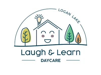Laugh and Learn day care logo branding businesscard design icon illustration logo signage typography vector