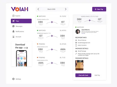 Voiah Dashboard airports dashboad design travel travel app ui web design