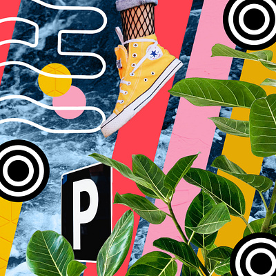✨🌊🌿 art collage color colorful converse design digital collage unsplash waves