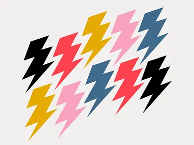 Little Lightnings ⚡️⚡️⚡️ art cute cute art design graphic design illustration lightning pattern procreate textile